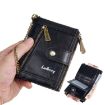 Baellerry D3261 Retro Short Wallet Coin Purse - Coffee - 9