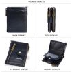 Baellerry D3261 Retro Short Wallet Coin Purse - Black - 2