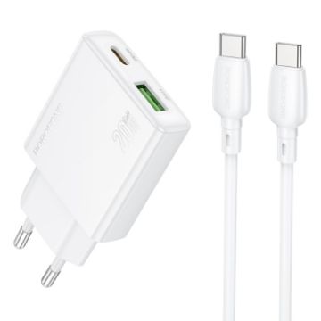 BOROFONE BN24 PD 20W USB Type-C Charger Set with 1m Cable EU Plug - 1