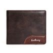 Baellerry D2405 Men Short Zipper Wallet Card Holder - Dark Brown - 1