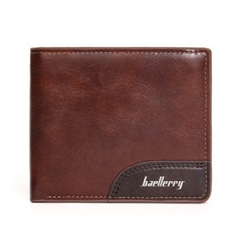 Baellerry D2405 Retro Men Short Wallet (Brown) - 1