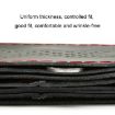 38cm Wine Red Cowhide Steering Wheel Cover - Four-Season Embossed Hand-Sewn - 5