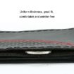 38cm Cowhide Double-Line Steering Wheel Cover - Black Red Line - 6