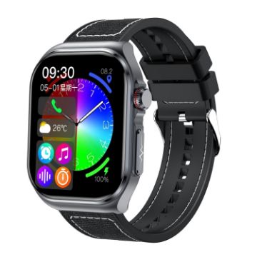 ET585 2.04" Nylon Strap IP68 Smart Watch - Black - 1