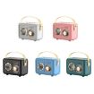 Mini Retro Card USB Flash Drive FM Radio Bluetooth Speaker (Pink) - 2