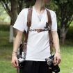 Cwatcun H90 Dual Camera Leather Strap - Brown - 2