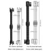 Telescopic Car Phone Mount Extension Arm Double Jointed Swivel Carbon Fiber Bracket Connecting Rod - 3