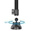 Telescopic Car Phone Mount Extension Arm Double Jointed Swivel Carbon Fiber Bracket Connecting Rod - 5