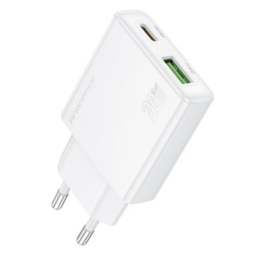 BOROFONE BN24 PD 20W USB Type-C Charger EU Plug White - 1