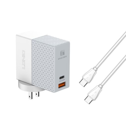 LDNIO A2620C PD3.0 65W USB Power Adapter with Type-C Cable - 1
