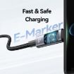 USAMS 60W 6 in 1 Fast Charging Cable, 2m Length - Titanium Gray - 7