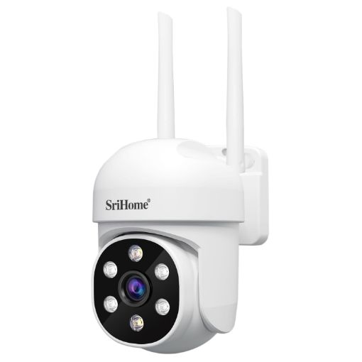 SriHome SH061 2MP AI Humanoid Tracking Infrared Night Vision Camera - 1