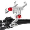 PROMEND Aluminum Cell Phone Holder for Motorcycle, Adjustable Angle, Black - 2