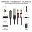 0.3m TRS Stereo Female to 2 x TS Male Audio Adapter Cable - 4