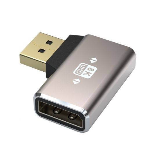 8K 60Hz Displayport Adapter Converter - Right Angle - 1