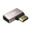 8K 60Hz Displayport Adapter Converter, Left Angle - Male to Female - 1