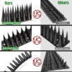20pcs/Box 30cm 3 Rows Spikes Plastic Bird Repellent Spikes - Gray - 4