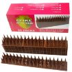 20pcs/Box 30cm 3 Rows Spikes Plastic Bird Repellent Spikes - Brown - 8