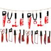 Halloween Blood Knife Pendant Decorative Flag Curtain - 1