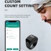 Equantu Smart Bluetooth Finger Counter Muslim Prayer Time Reminder Ring Gold 22mm - 6