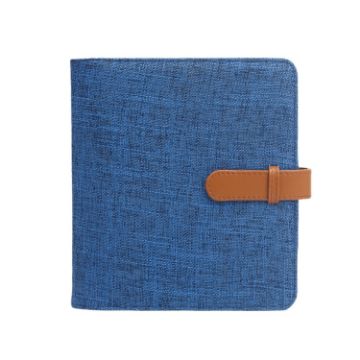 3" 288-Photo Cotton Linen Album - Dark Blue - 1