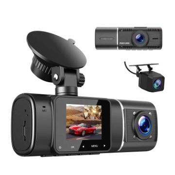 3-Recording Front 1080+Internal 1080+Rear 480 HD Car Recorder - 1