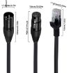 XLR 3 Pin Female to RJ45 Male Cable for DMX-CON Controller, 30cm Black - 3