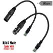 XLR 3 Pin Female to RJ45 Male Cable for DMX-CON Controller, 30cm Black - 4