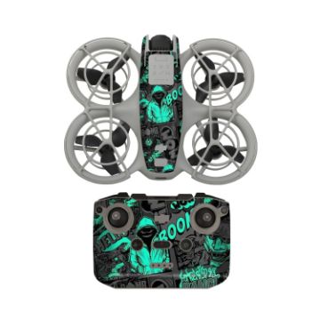 DJI Neo Drone Remote Control Sticker - Green Hat Man - 1
