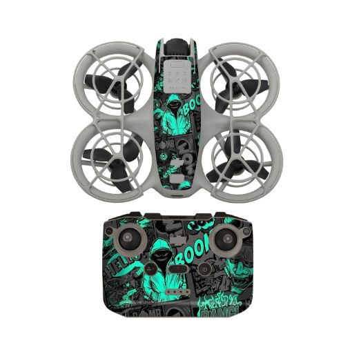 DJI Neo Drone Remote Control Sticker - Green Hat Man - 1