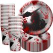 10pcs Halloween Blood Handprint Tableware - Paper Cups - 4