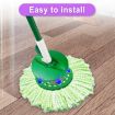 Libman Tornado Spin Mop Microfiber Mop Pad Replacement - Green - 6