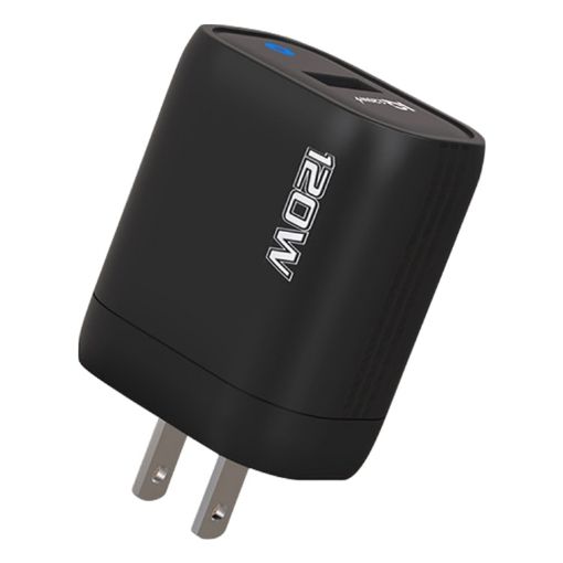 120W USB Fast Charger, US Plug (Black) - 1