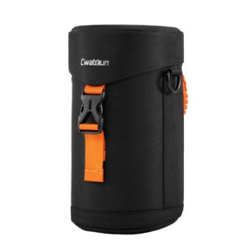 Cwatcun D157 DSLR Camera Lens Barrel Shockproof Thickened Digital Lens Bag Flip Lens Pouch - 1