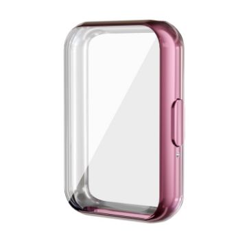 Samsung Galaxy Fit3 Pink Electroplated TPU Case with Screen Protection - 1