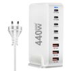 440W GaN USB Power Adapter Travel Charger with 3 x USB, 5 x PD Port - 1