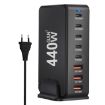 440W GaN USB Power Adapter Travel Charger with 3 x USB, 5 x PD Port - 1