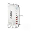 YMS-858 GaN 240W USB x 4 Fast Charger, UK Plug (Black) - 6