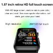 Smart Watch Ring ECG Temperature Heart Rate Blood Pressure Brown Leather - 3