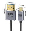 60cm Coaxial Micro HDMI to HDMI 8K UHD 48Gbps Video Cable - 2