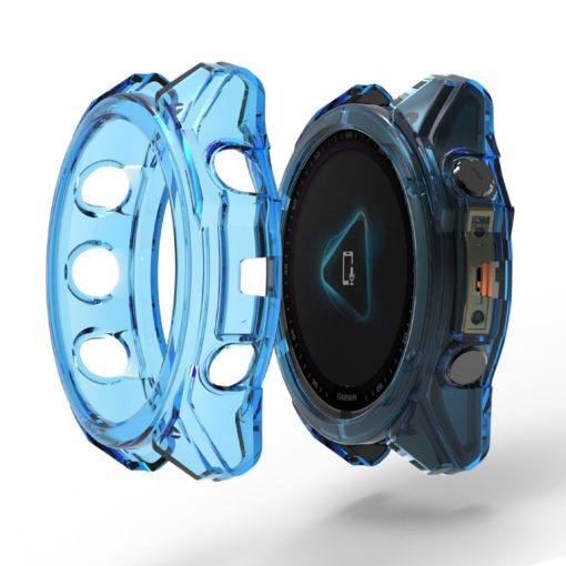 Garmin Fenix 8 AMOLED 43mm Transparent TPU Frame Case (Blue) - 1