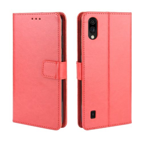 ZTE Blade A5 2020 Retro Crazy Horse Texture Leather Case (Red) - 1