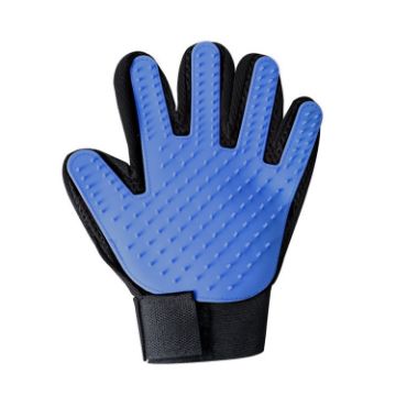 Rubber Cat Grooming Gloves Pet Cleaning Hair Brushes - Right-Blue - 1
