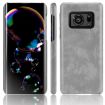 Shockproof Grey Case for Sharp Aquos R6 SH-51B - Litchi Texture PC + PU - 1