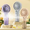 Yellow USB Rechargeable Handheld Misting Fan - Portable Hydration Fan - 2
