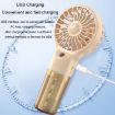Yellow USB Rechargeable Handheld Misting Fan - Portable Hydration Fan - 4