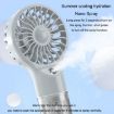 Yellow USB Rechargeable Handheld Misting Fan - Portable Hydration Fan - 6