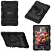 Samsung Galaxy Tab A9+ Silicone Hybrid PC Shockproof Tablet Case with Shoulder Strap - 3