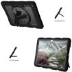Samsung Galaxy Tab A9+ Silicone Hybrid PC Shockproof Tablet Case with Shoulder Strap - 7