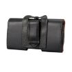 Black Leather Waist Pack for 6.3" Smartphones - 3
